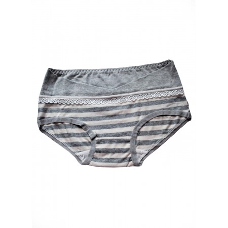 Трусы под живот для беременных Серая полоска